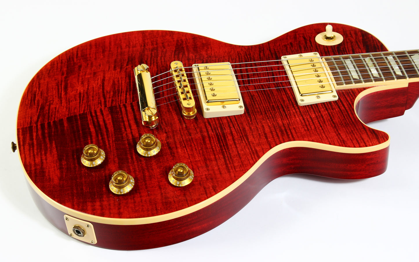 Gibson USA 50s Les Paul Standard Plus 2006 | Black Cherry Flametop Gold Hardware AA Top