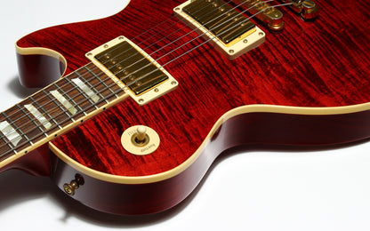 Gibson USA 50s Les Paul Standard Plus 2006 | Black Cherry Flametop Gold Hardware AA Top