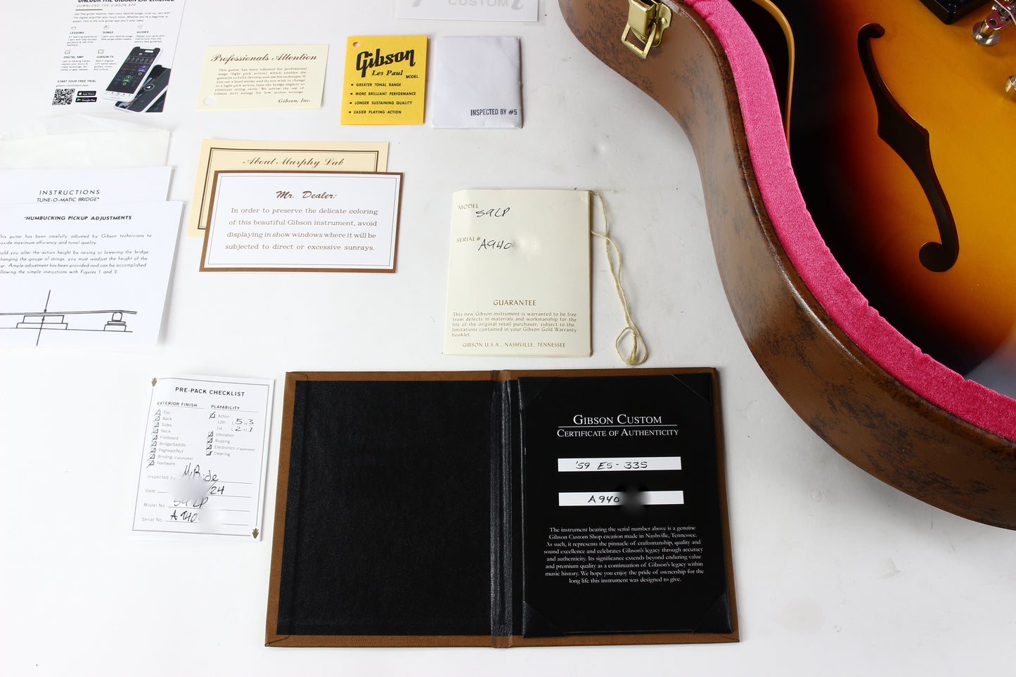 Gibson Custom Shop 1959 ES-335 Reissue Sunburst 59 Historic VOS 2024
