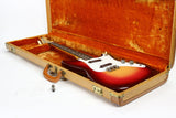 1961 Fender Duo Sonic Vintage PRE-CBS Electric Guitar -- Slab-Board, Sunburst, musicmaster, mustang, hardtail