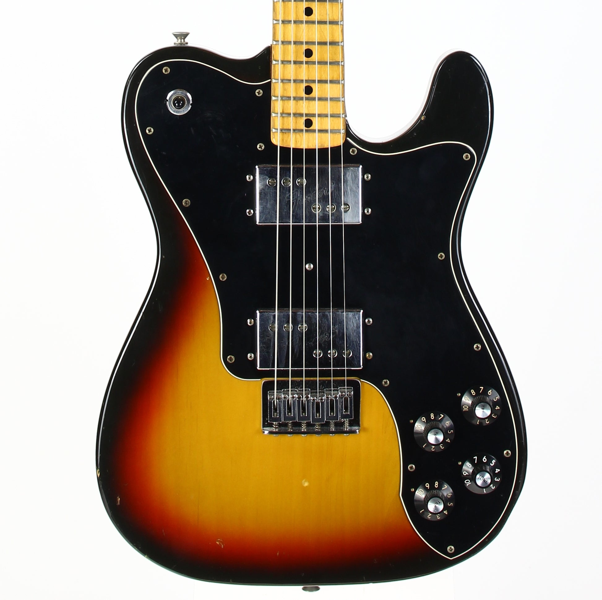 1975 Fender Telecaster Deluxe Sunburst Vintage Guitar Wide Range Humbuckers