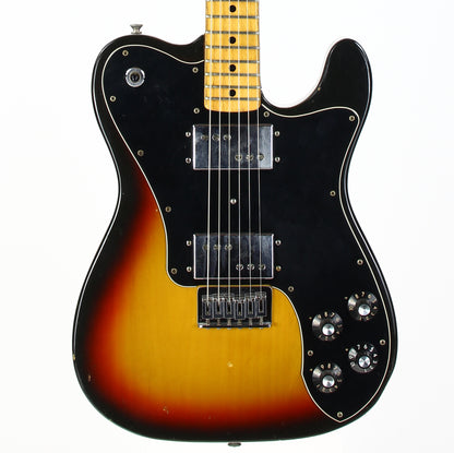 1975 Fender Telecaster Deluxe Sunburst Vintage Guitar Wide Range Humbuckers