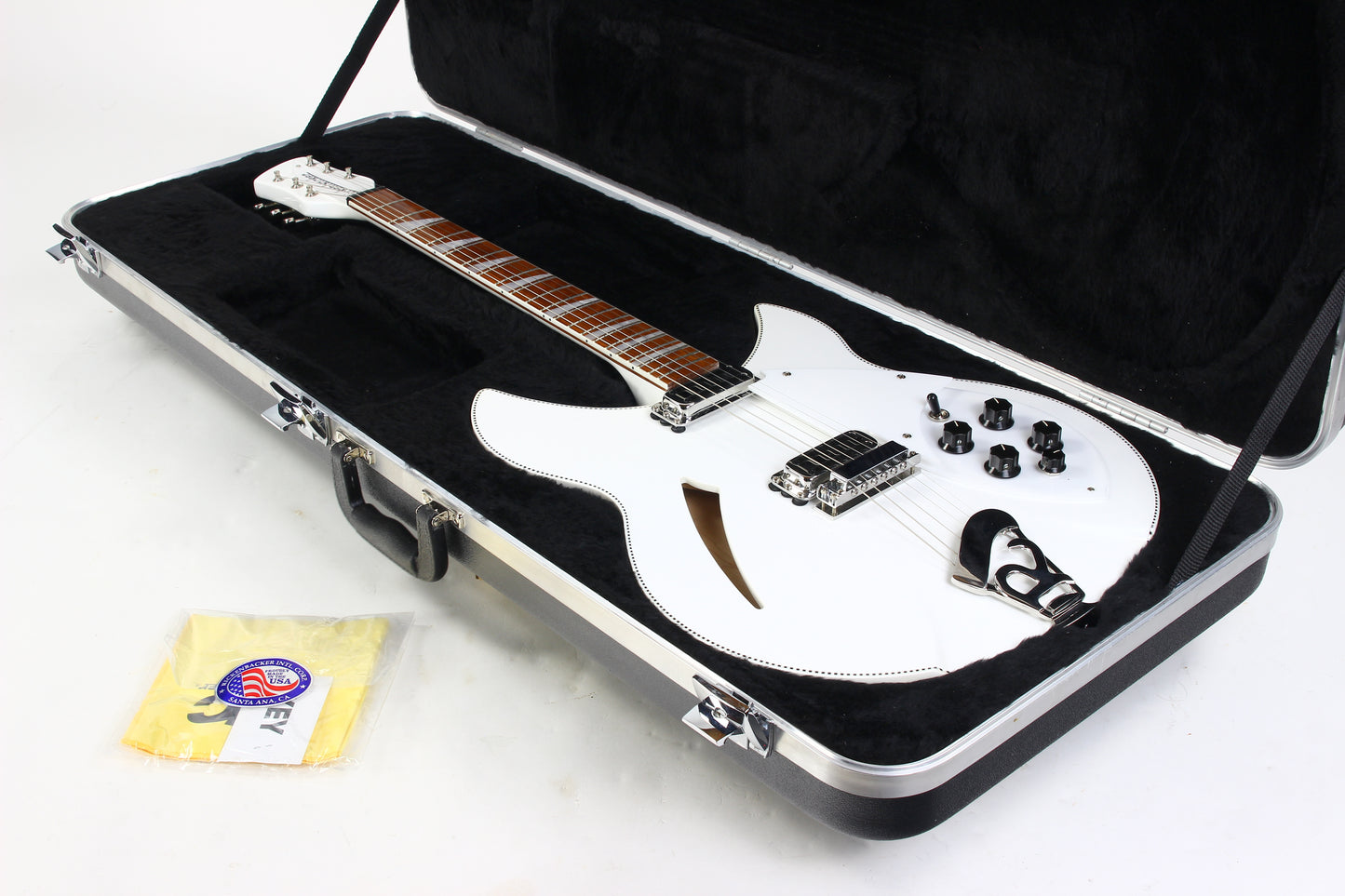 2023 Rickenbacker Limited Edition 360 c63 1960s Reissue SNOWGLO Checkerboard Double Bound! 6-string! Fab Gear