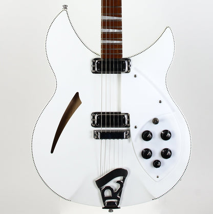 2023 Rickenbacker Limited Edition 360 c63 1960s Reissue SNOWGLO Checkerboard Double Bound! 6-string! Fab Gear