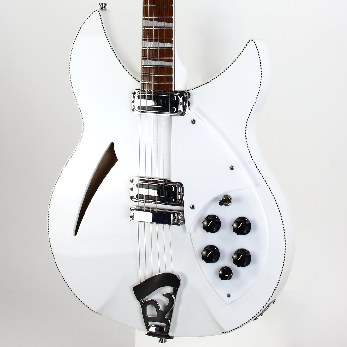 2023 Rickenbacker Limited Edition 360 c63 1960s Reissue SNOWGLO Checkerboard Double Bound! 6-string! Fab Gear
