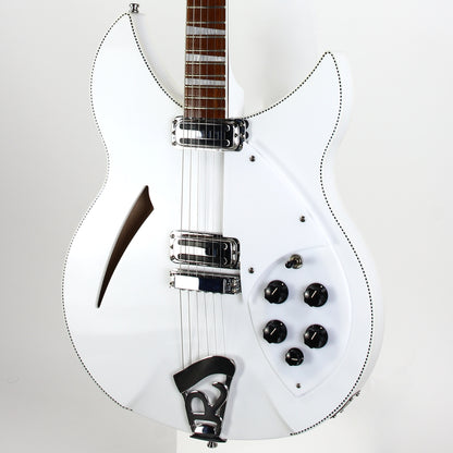 2023 Rickenbacker Limited Edition 360 c63 1960s Reissue SNOWGLO Checkerboard Double Bound! 6-string! Fab Gear