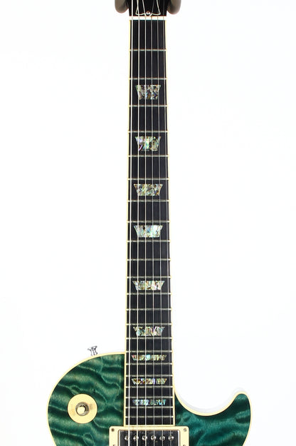 2004 Gibson Custom Shop Les Paul Elegant INSANE QUILT TOP! Peacock Green, Abalone Inlays, Ebony Board!