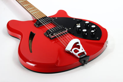 1989 Rickenbacker 360/12 BT RED 12-String Electric Guitar - Black Binding, Uncommon Color, w/ Original Case