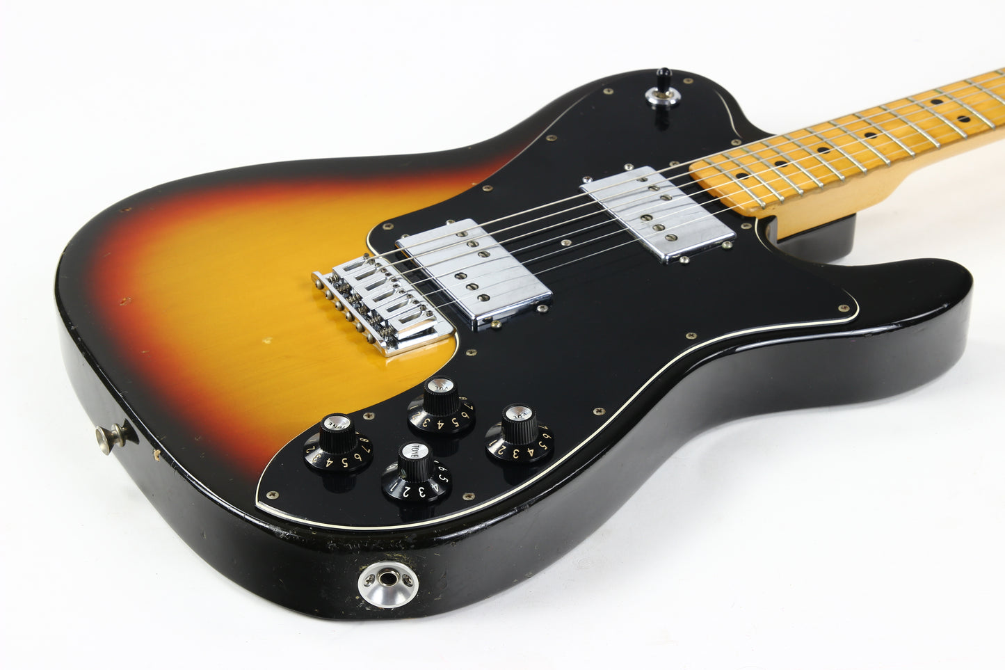 1975 Fender Telecaster Deluxe Sunburst Vintage Guitar Wide Range Humbuckers! NOT REISSUE!