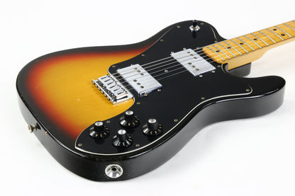1975 Fender Telecaster Deluxe Sunburst Vintage Guitar Wide Range Humbuckers! NOT REISSUE!