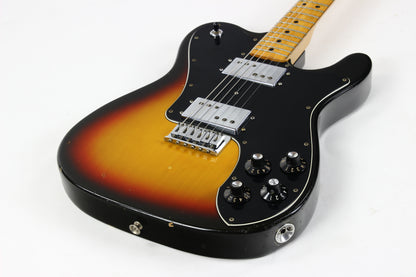 1975 Fender Telecaster Deluxe Sunburst Vintage Guitar Wide Range Humbuckers! NOT REISSUE!