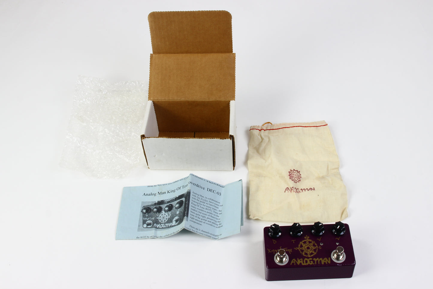 2003 AnalogMan King of Tone Pedal V1 #39 of the First 50 Made! COLLECTOR-GRADE! KOT