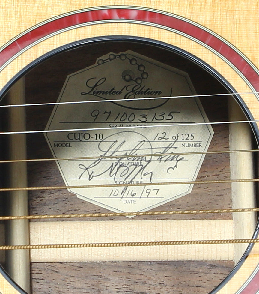 UNPLAYED! 1997 Taylor Cujo-10 Dreadnought Stephen King Signed Model Acoustic Guitar - Cedar/Walnut 14