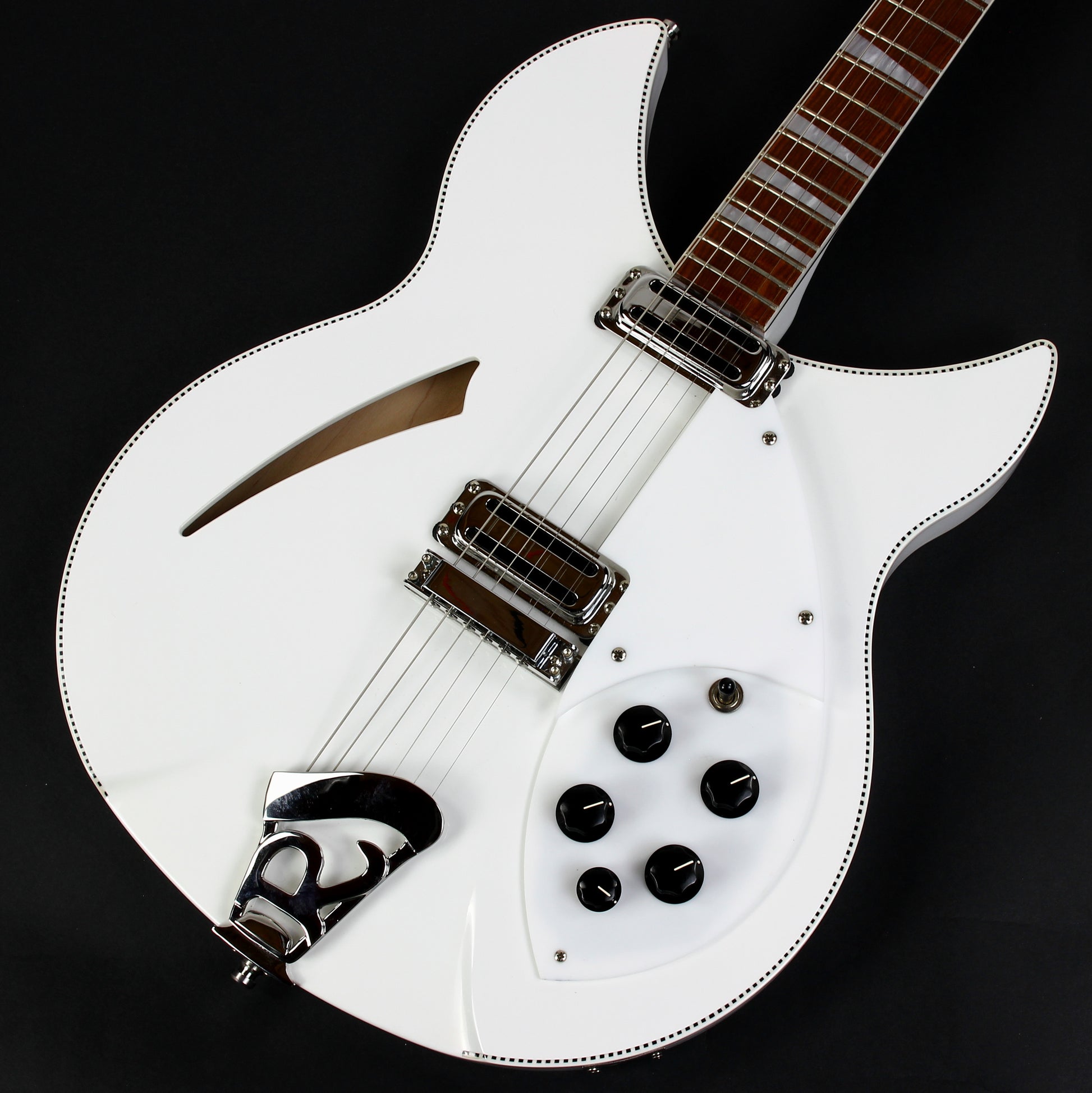 2023 Rickenbacker Limited Edition 360 1960s Reissue SNOWGLO Checkerboard Double Bound! 6-string! Fab Gear