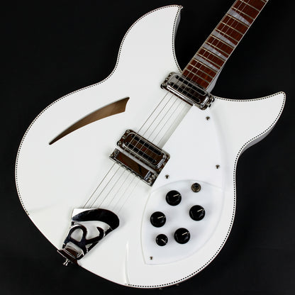 2023 Rickenbacker Limited Edition 360 1960s Reissue SNOWGLO Checkerboard Double Bound! 6-string! Fab Gear