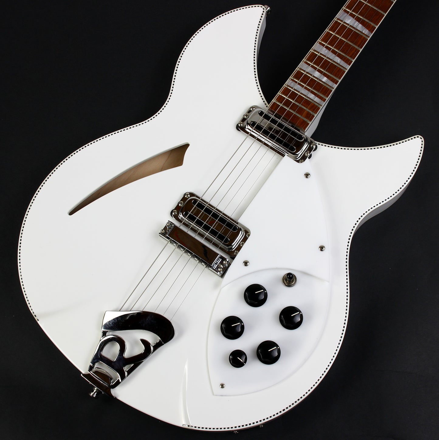 2023 Rickenbacker Limited Edition 360 c63 1960s Reissue SNOWGLO Checkerboard Double Bound! 6-string! Fab Gear