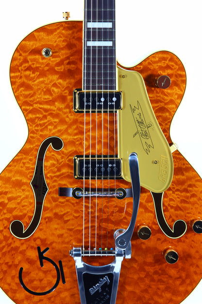 2024 Gretsch Chet Atkins 6120 G6120TGQM-56 Quilt Classic | Roundup Orange Stain Lacquer