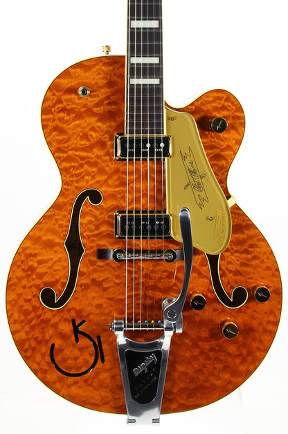 2024 Gretsch Chet Atkins 6120 G6120TGQM-56 Quilt Classic | Roundup Orange Stain Lacquer