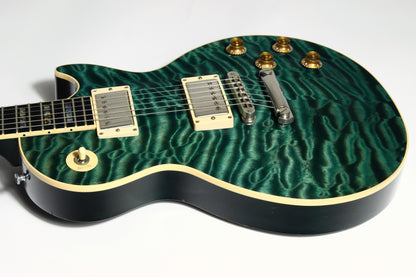 2004 Gibson Custom Shop Les Paul Elegant INSANE QUILT TOP! Peacock Green, Abalone Inlays, Ebony Board!