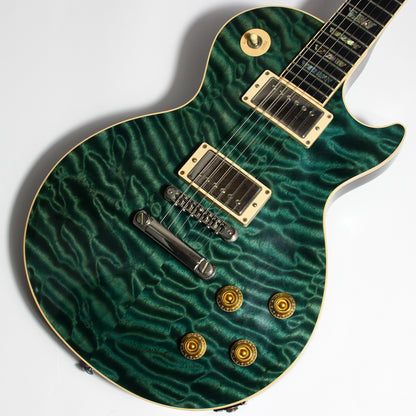 2004 Gibson Custom Shop Les Paul Elegant INSANE QUILT TOP! Peacock Green, Abalone Inlays, Ebony Board!