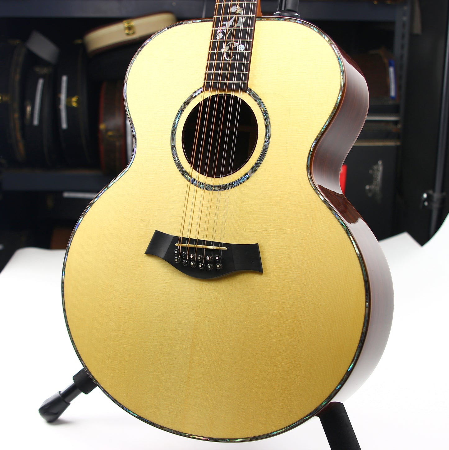 UNPLAYED! 1996 Taylor 955 12-String Cindy Inlay Jumbo Acoustic Guitar - Spruce & Rosewood, Abalone!