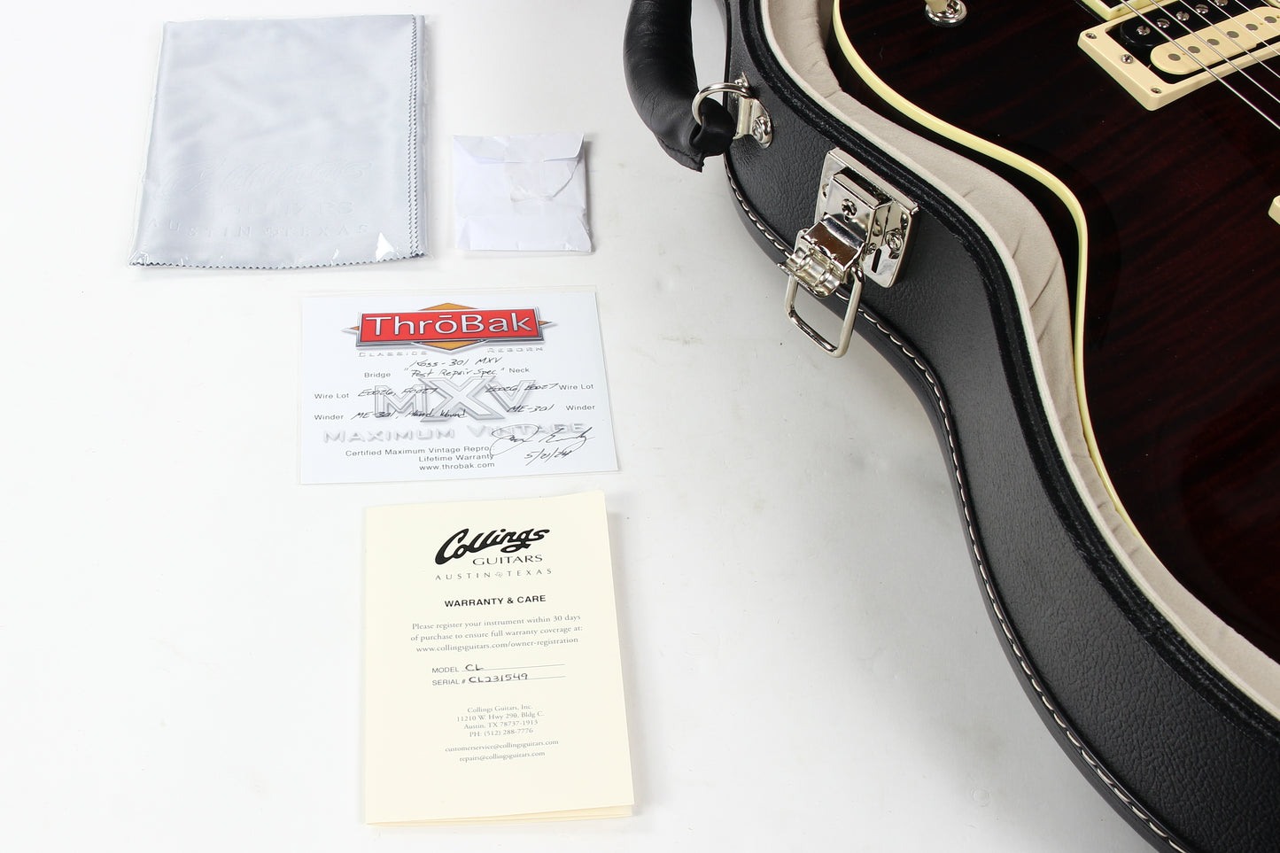 Collings CL City Limits 2023 Oxblood Zebra Throbak Koss 301 MXV Humbuckers!