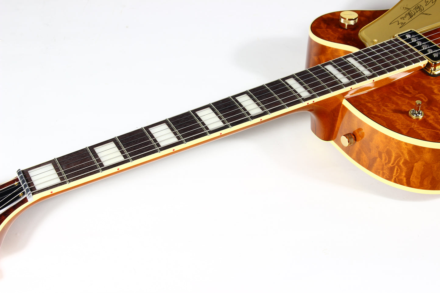 2024 Gretsch Chet Atkins 6120 G6120TGQM-56 Quilt Classic | Roundup Orange Stain Lacquer