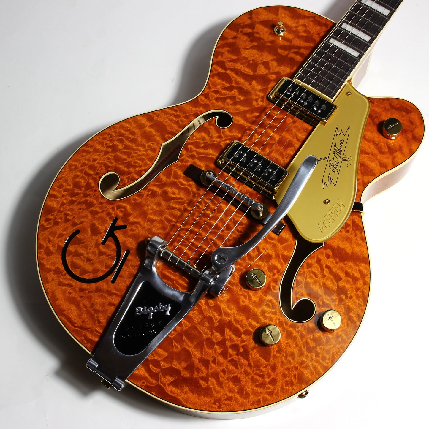 2024 Gretsch Chet Atkins 6120 G6120TGQM-56 Quilt Classic | Roundup Orange Stain Lacquer