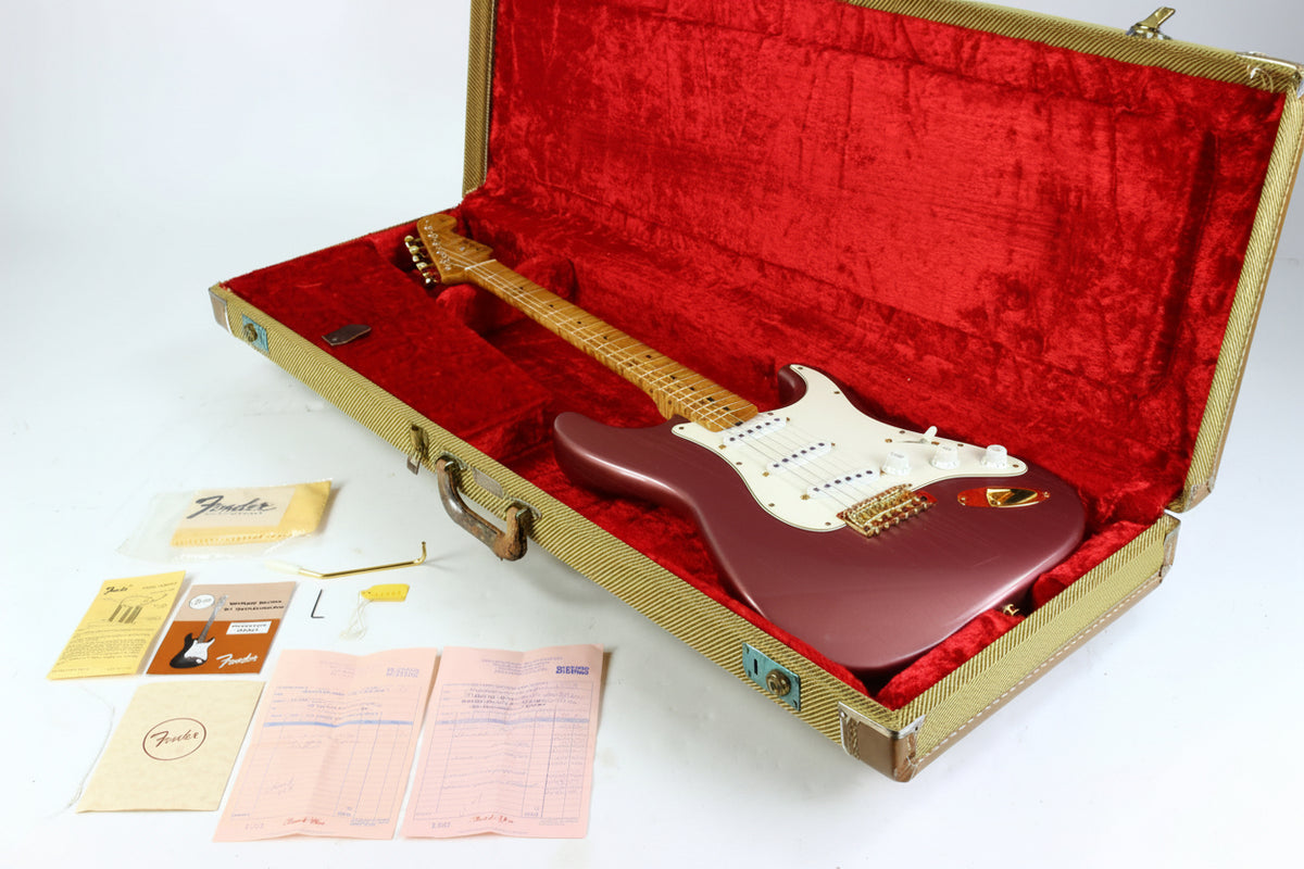 1989 Fender Early Custom Shop Masterbuilt J.W. BLACK 1950s Stratocaster Burgundy Mist w HIGHLY FIGURED Maple Neck ONE-OFF
