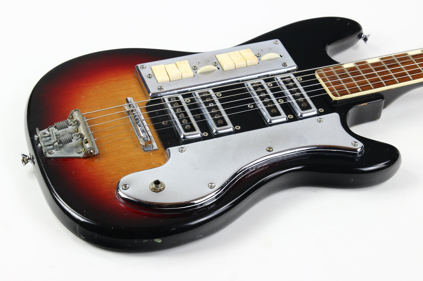 1960s Guyatone VN-4 Electric Baritone Guitar by Teisco Del Rey - Rare MIJ Electric Bass VI
