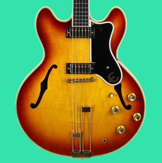 1964 Epiphone Sheraton Sunburst w Original Case  Wide Nut Vintage Kalamazoo Gibson ES-355 type
