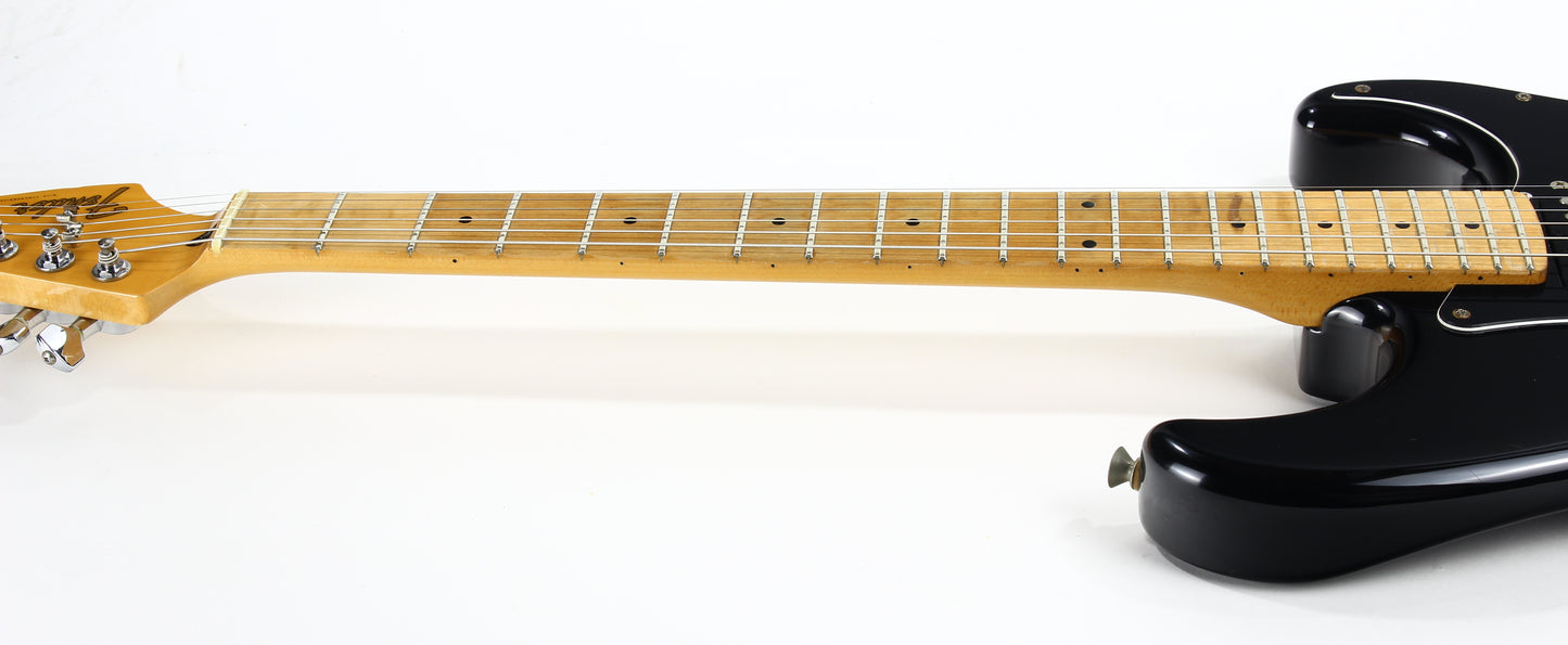 1989 Fender Japan Medium Scale Stratocaster STM-60 HSS Super Strat - Black, MIJ, Sculpted Heel ala ultra pro