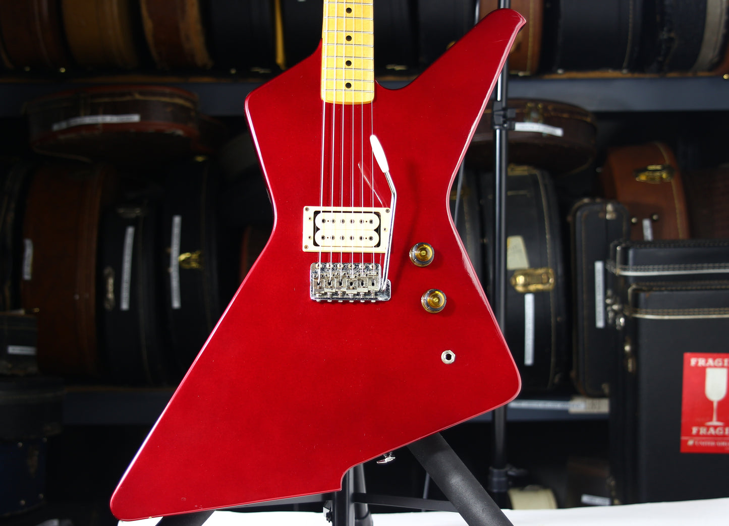 1982 Ibanez Japan DT-150 Destroyer | Explorer-Type, X Series, MIJ, Candy Apple Red