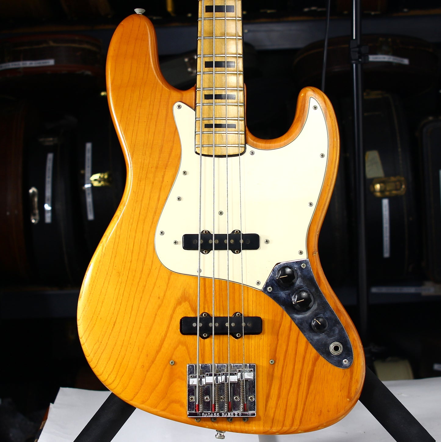 1973 Fender Jazz Bass Natural | Black Block Inlays, Vintage Electric Bass Guitar!