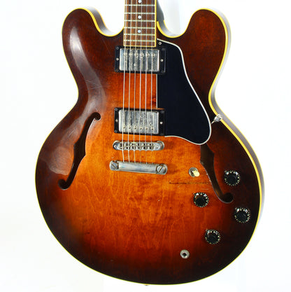 1983 Gibson Es-335 Dot Reissue Tobacco Sunburst Tim Shaw Humbuckers Plays And Sounds Great