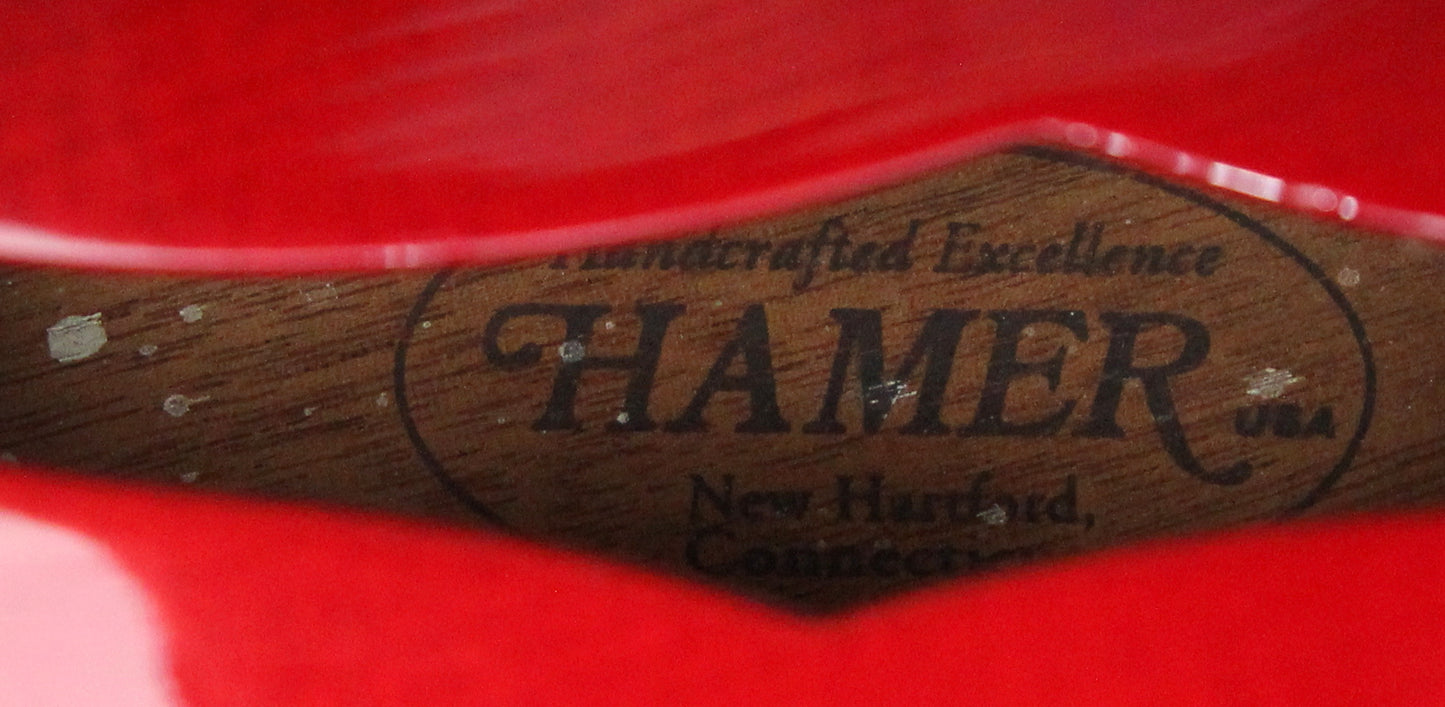 CLEAN! 2000 Hamer USA Newport Pro Black Cherry Burst - Solid Carved Spruce Top, Hollowbody Guitar!
