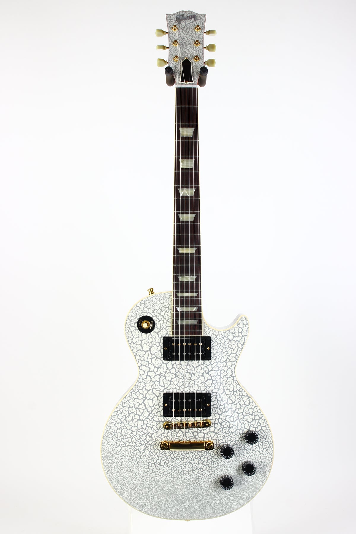2025 Gibson Custom Shop Mod Shop 1958 Les Paul Standard Reissue WHITE CRACKLE Finish With Matching Headstock Gold Hardware ONE OF A KIND!
