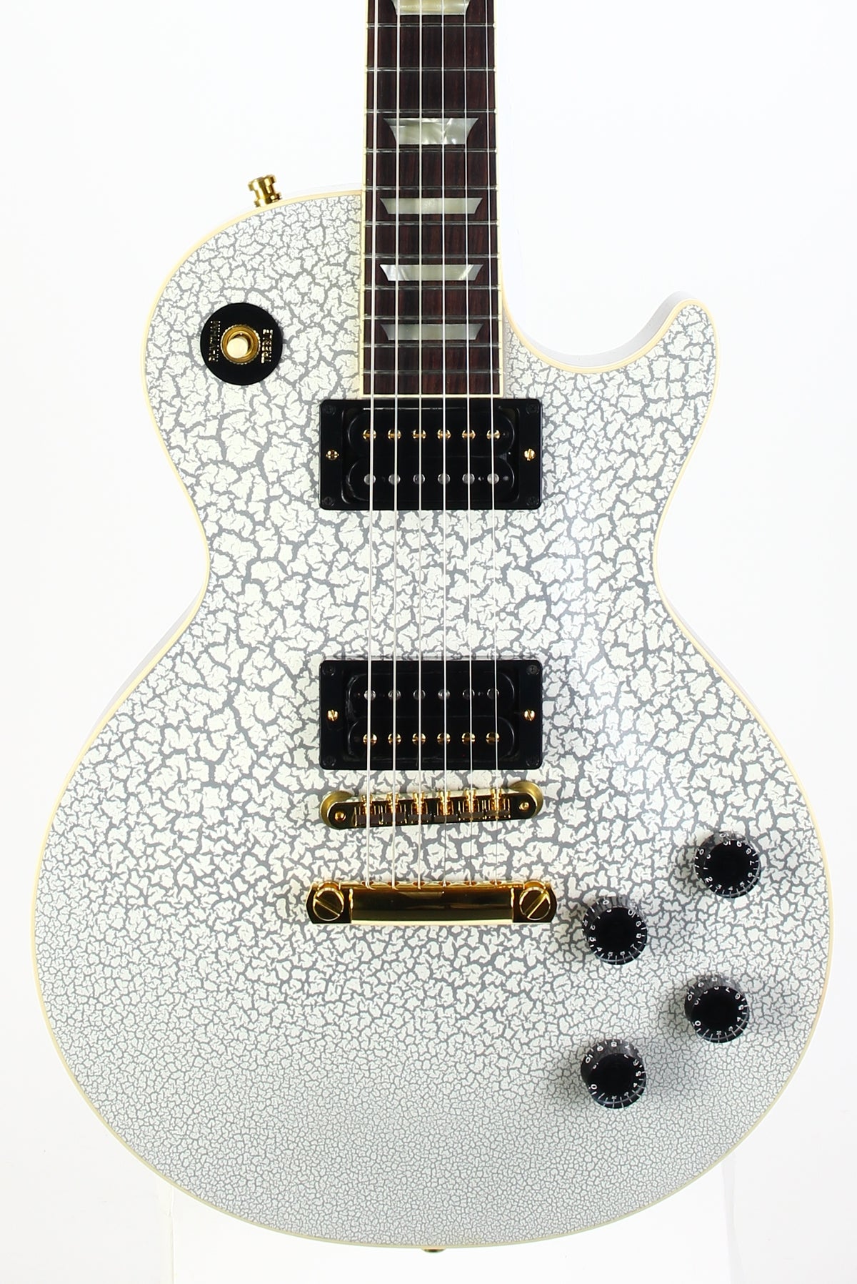 2025 Gibson Custom Shop Mod Shop 1958 Les Paul Standard Reissue WHITE CRACKLE Finish With Matching Headstock Gold Hardware ONE OF A KIND!