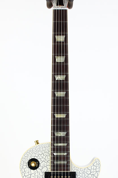 2025 Gibson Custom Shop Mod Shop 1958 Les Paul Standard Reissue WHITE CRACKLE Finish With Matching Headstock Gold Hardware ONE OF A KIND!