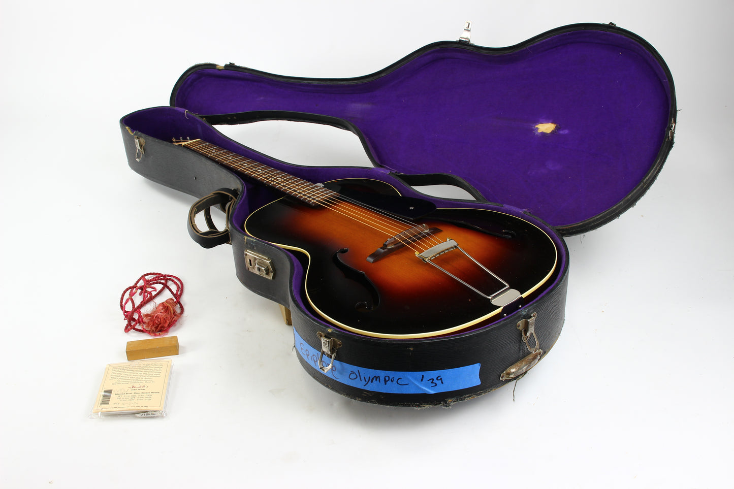 1939 Epiphone Masterbuilt USA Olympic Acoustic Archtop Guitar w Original Case! Vintage 30s Dave Rawlings Type