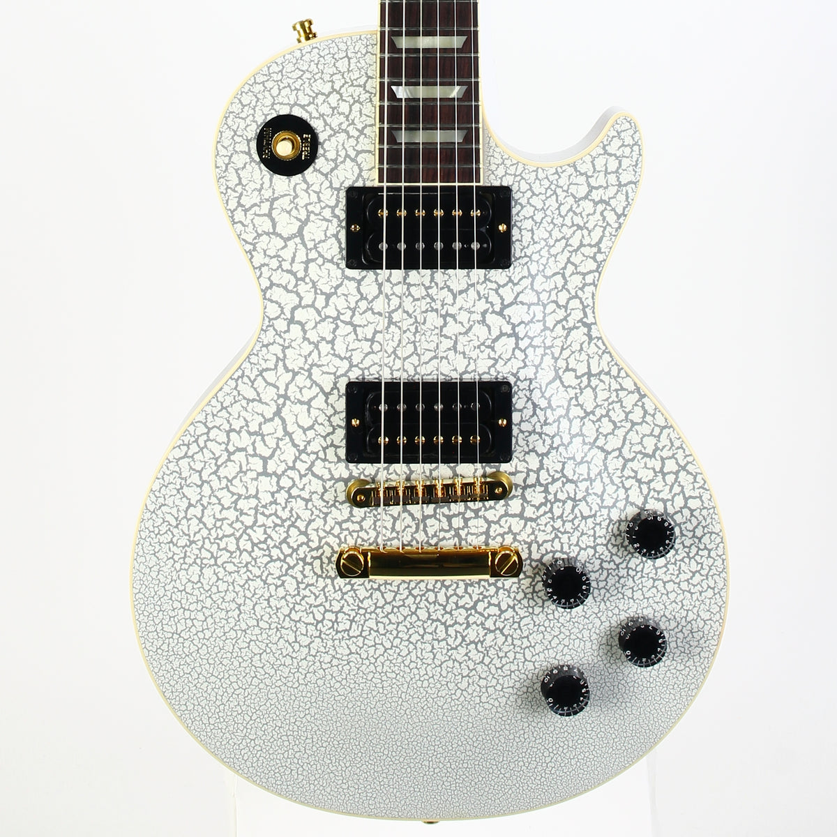 2025 Gibson Custom Shop Mod Shop 1958 Les Paul Standard Reissue WHITE CRACKLE Finish With Matching Headstock Gold Hardware ONE OF A KIND!