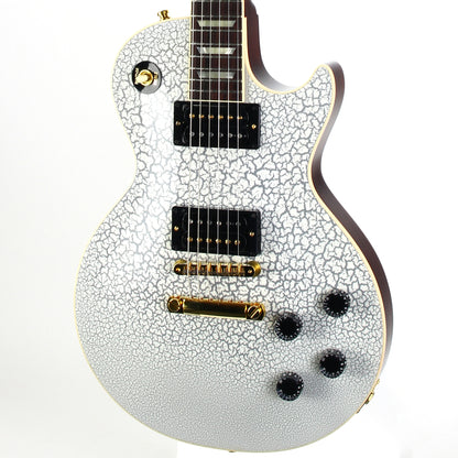 2025 Gibson Custom Shop Mod Shop 1958 Les Paul Standard Re-Issue One Of A Kind White Crackle Finish With Matching Headstock Gold Hardware