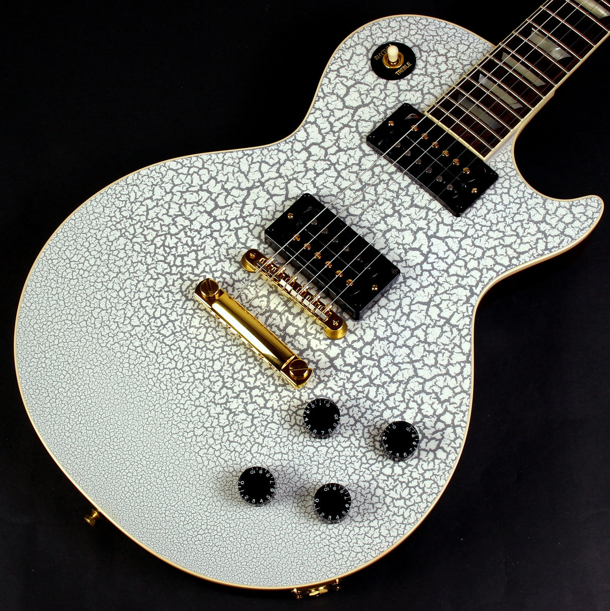 2025 Gibson Custom Shop Mod Shop 1958 Les Paul Standard Reissue WHITE CRACKLE Finish With Matching Headstock Gold Hardware ONE OF A KIND!