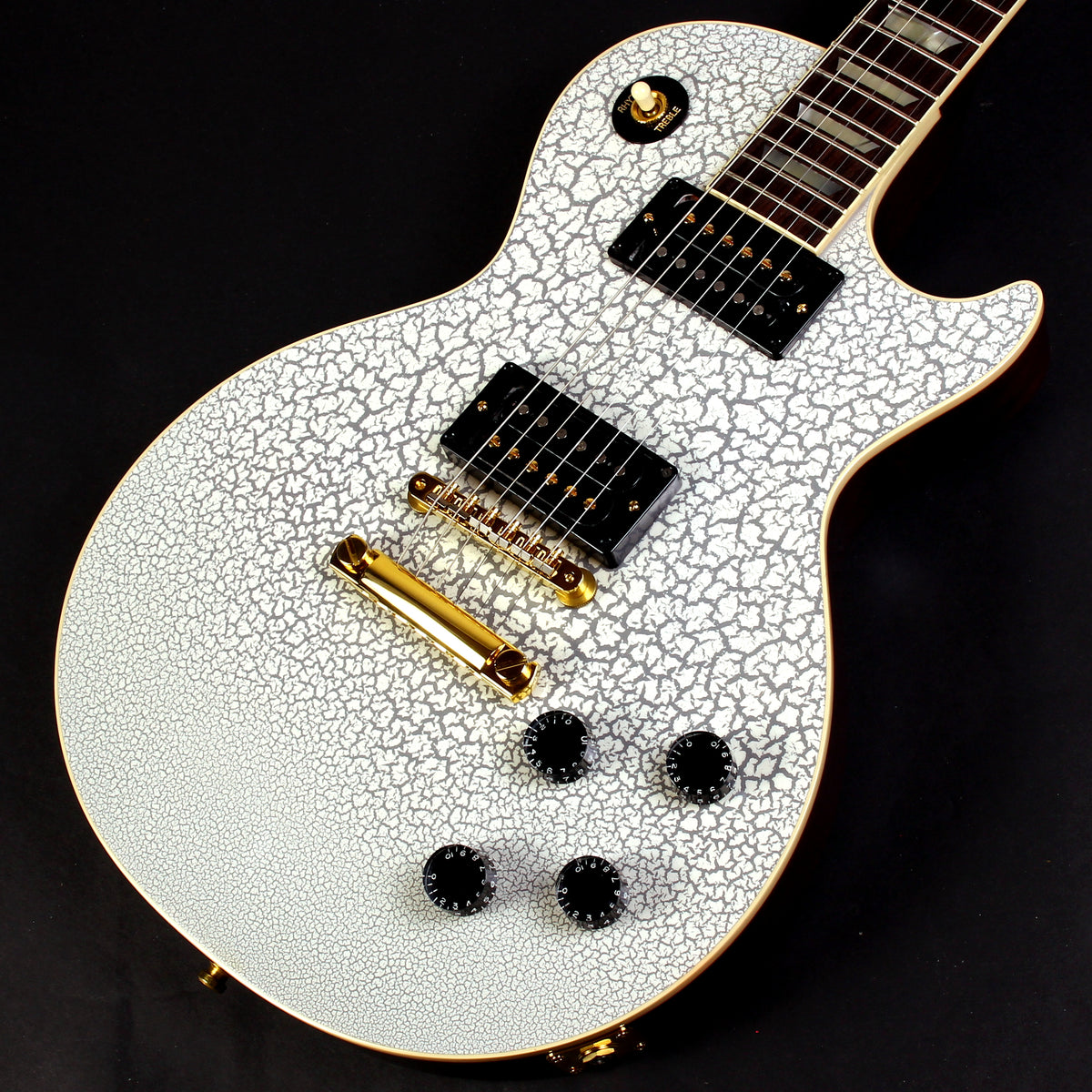 2025 Gibson Custom Shop Mod Shop 1958 Les Paul Standard Reissue WHITE CRACKLE Finish With Matching Headstock Gold Hardware ONE OF A KIND!