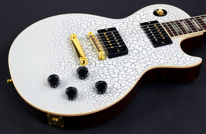 2025 Gibson Custom Shop Mod Shop 1958 Les Paul Standard Reissue WHITE CRACKLE Finish With Matching Headstock Gold Hardware ONE OF A KIND!