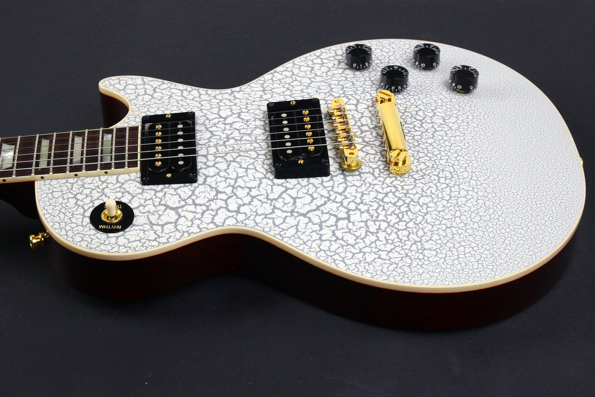 2025 Gibson Custom Shop Mod Shop 1958 Les Paul Standard Reissue WHITE CRACKLE Finish With Matching Headstock Gold Hardware ONE OF A KIND!