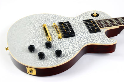 2025 Gibson Custom Shop Mod Shop 1958 Les Paul Standard Reissue WHITE CRACKLE Finish With Matching Headstock Gold Hardware ONE OF A KIND!