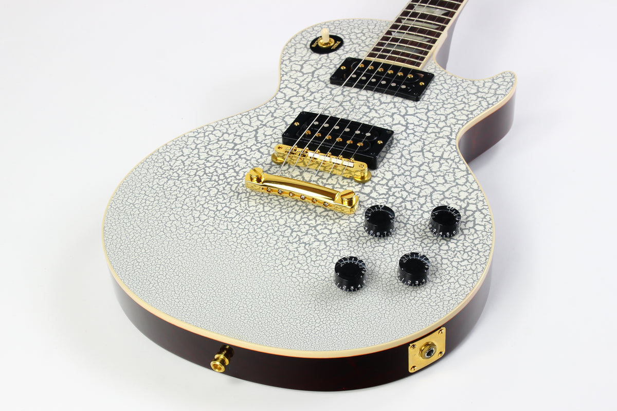 2025 Gibson Custom Shop Mod Shop 1958 Les Paul Standard Reissue WHITE CRACKLE Finish With Matching Headstock Gold Hardware ONE OF A KIND!