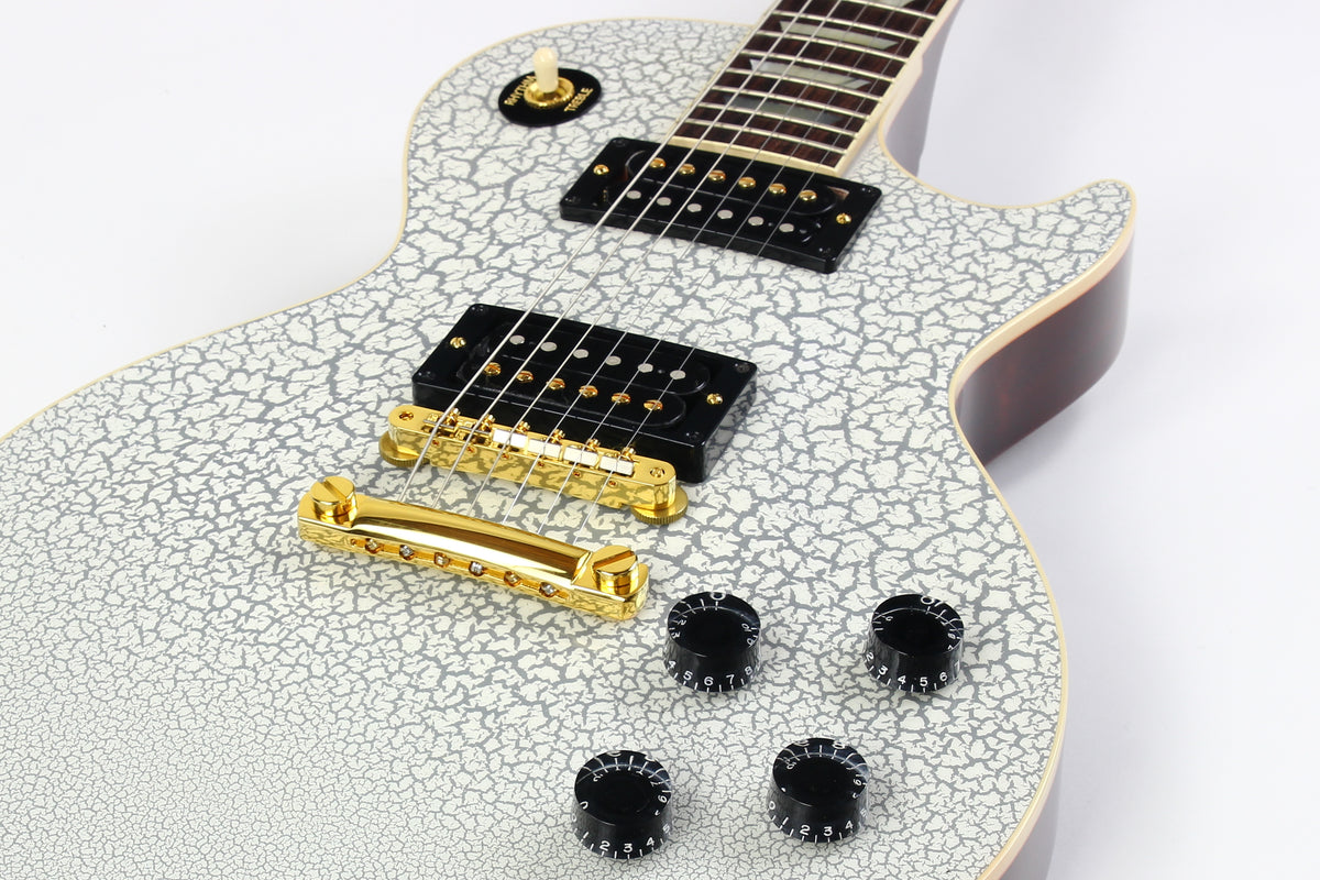 2025 Gibson Custom Shop Mod Shop 1958 Les Paul Standard Reissue WHITE CRACKLE Finish With Matching Headstock Gold Hardware ONE OF A KIND!
