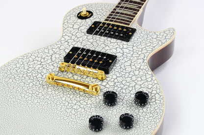 2025 Gibson Custom Shop Mod Shop 1958 Les Paul Standard Reissue WHITE CRACKLE Finish With Matching Headstock Gold Hardware ONE OF A KIND!
